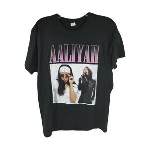 NWOT Forever21 Aaliyah Printed T-Shirt Size Medium Womens Black